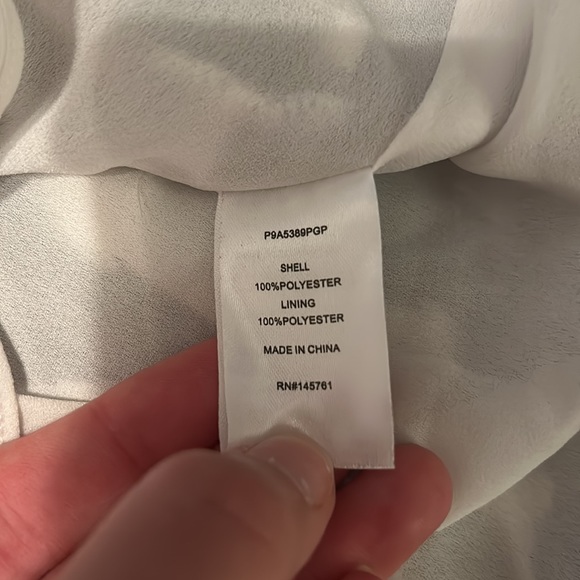 NWT Parker Brand zebra and White/Ivory Ruffle Dress Size M - Picture 8 of 14